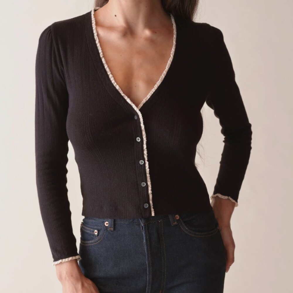 NWT Doen Presley Cardigan - Black